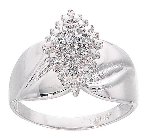 1-8CTW-Diamond CLUSTER RING