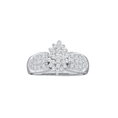 1-2CTW-Diamond CLUSTER RING