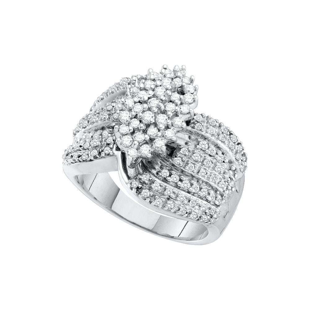 3-4CTW-Diamond CLUSTER RING