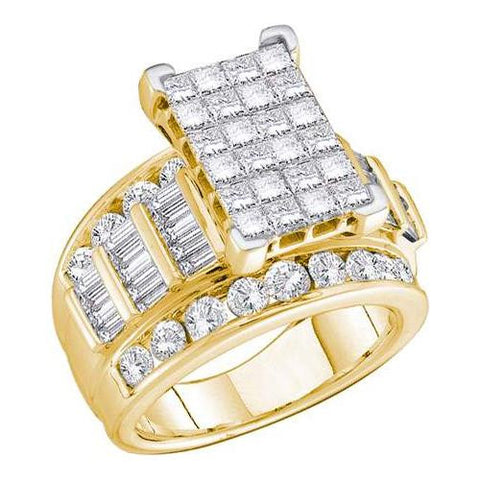 14KT Yellow Gold 3.00CTW DIAMOND LADIES FASHION RING