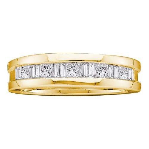 14KT Yellow Gold 1.00CTW  DIAMOND MENS INVISIBLE BAND