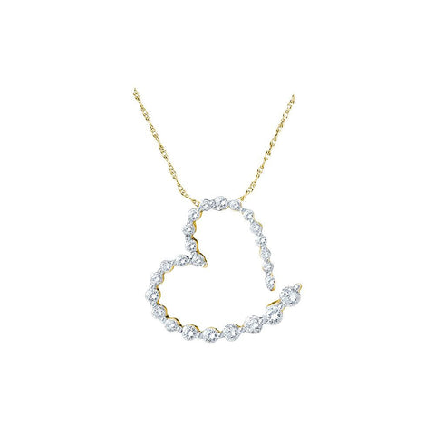 1-4CTW-Diamond HEART PENDANT