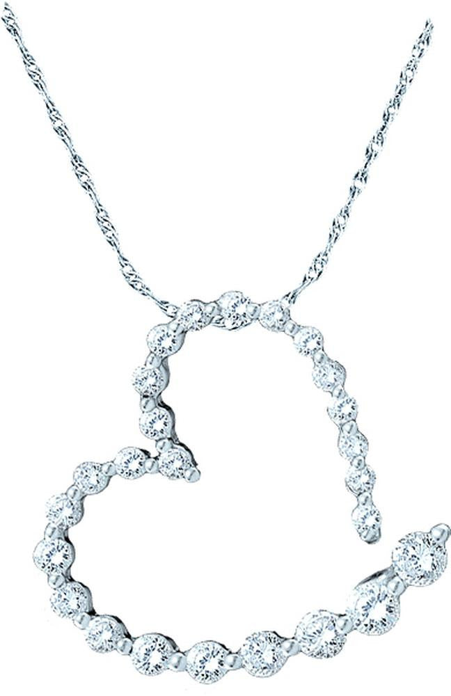 1-4CTW-Diamond HEART PENDANT