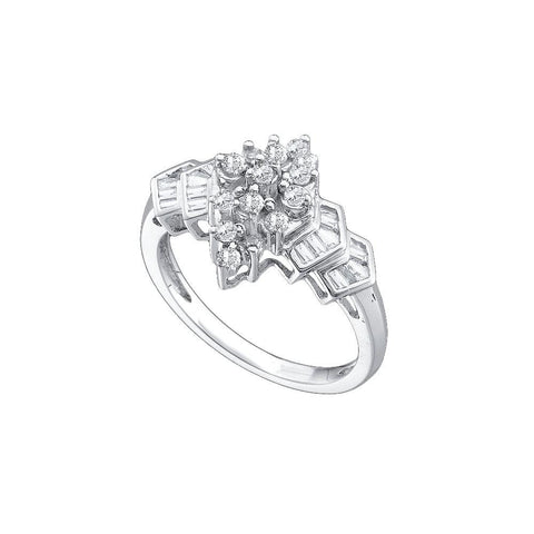 1-4CTW-Diamond CLUSTER RING