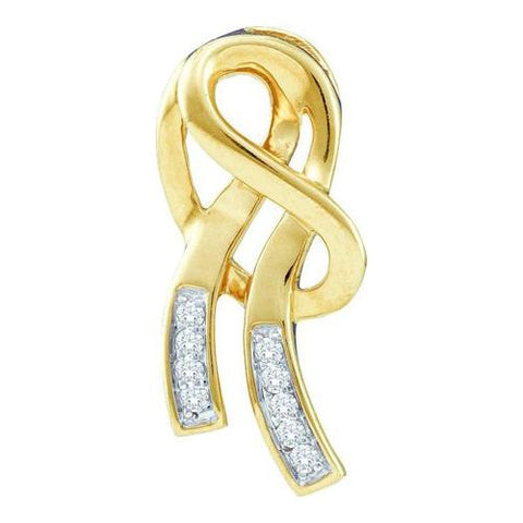 10KT Yellow Gold 0.07CTW DIAMOND LADIES FASHION PENDANT