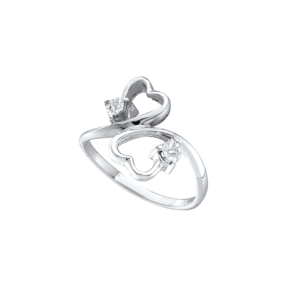 0.03CTW -Diamond HEART RING