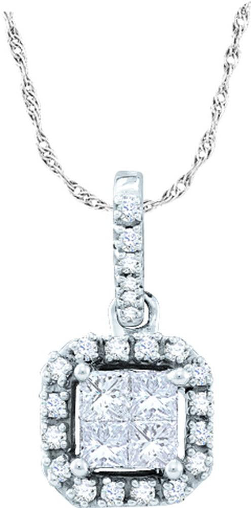 1-4CT-Diamond INVISIBLE PENDANT