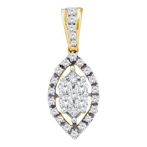 14KT Yellow Gold 0.50CTW DIAMOND FASHION PENDANT