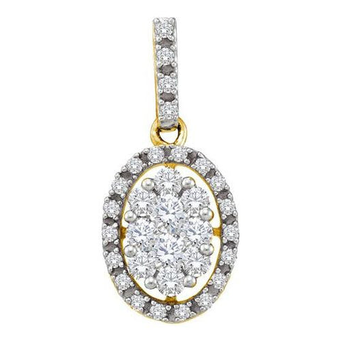 14KT Yellow Gold 0.50CTW DIAMOND FASHION PENDANT