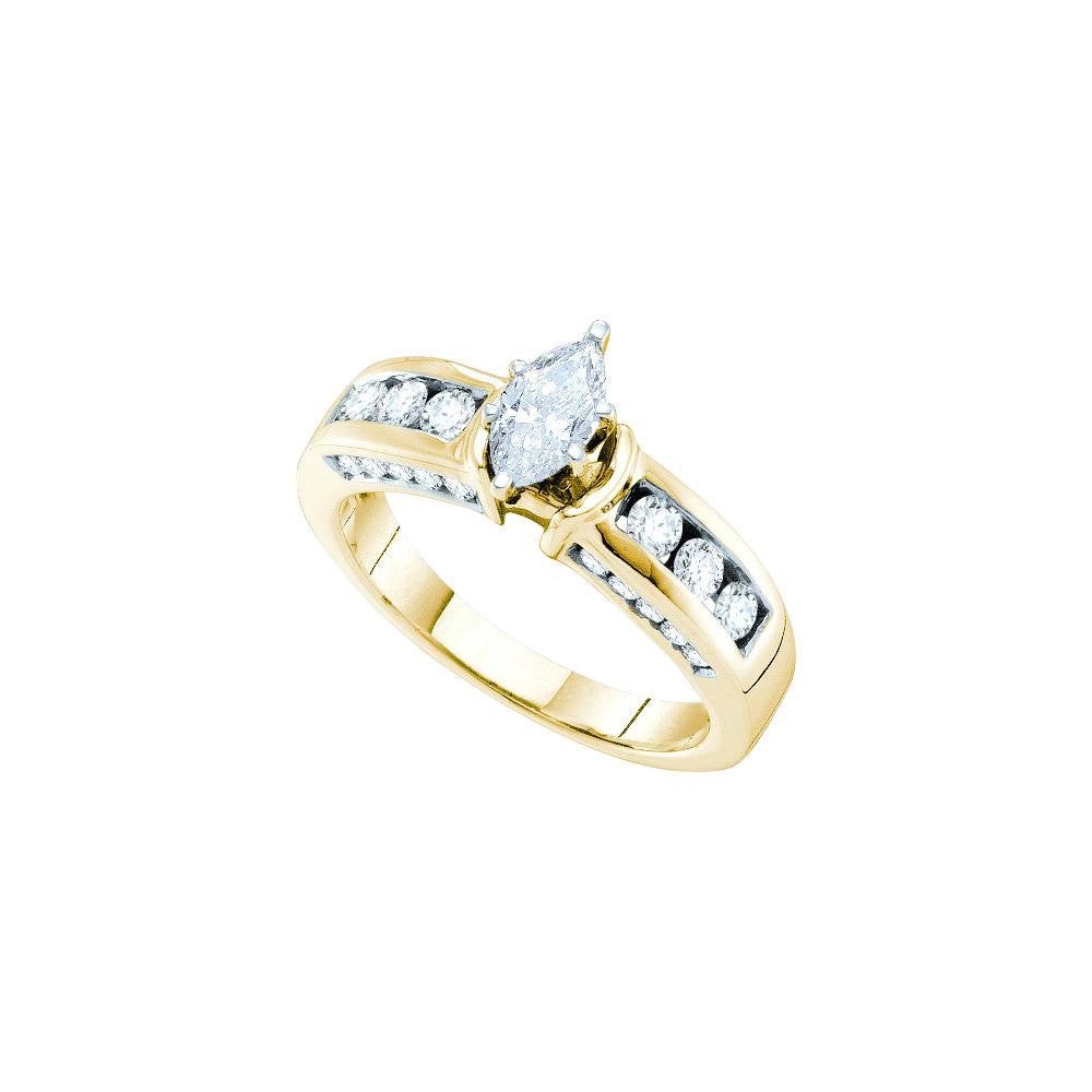 1 CTW-Diamond 3-8CT-CMQ BRIDAL RING