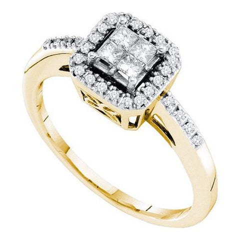 14KT Yellow Gold 0.25CTW DIAMOND INVISIBLE RING