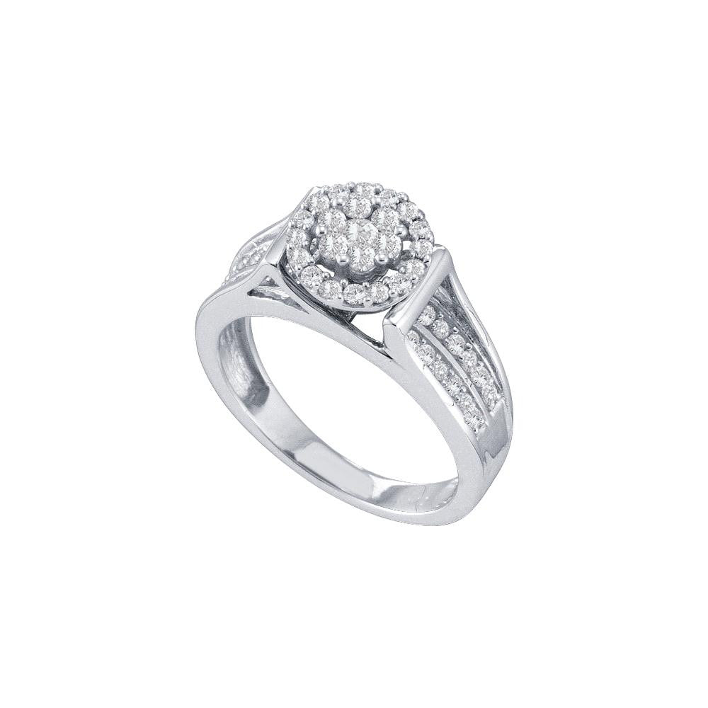 1-2CT-Diamond FLOWER RING