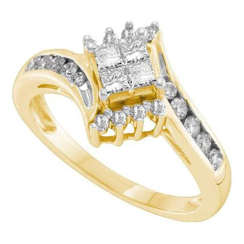 14KT Yellow Gold 0.49CTW DIAMOND INVISIBLE RING