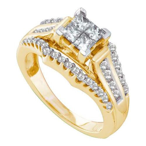 14KT Yellow Gold 1.00CTW DIAMOND INVISIBLE RING