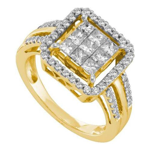 14KT Yellow Gold 1.00CTW DIAMOND INVISIBLE RING