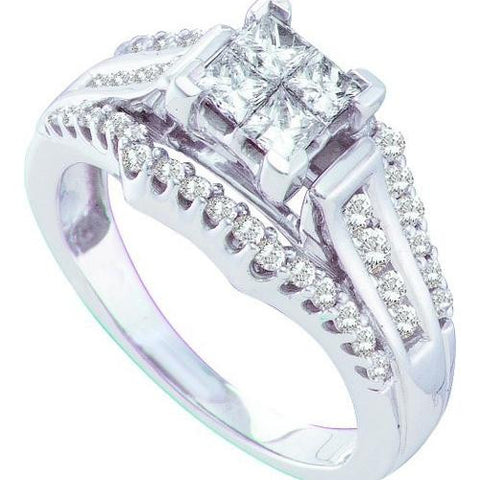 14KT White Gold 1.00CTW DIAMOND LADIES INVISIBLE RING