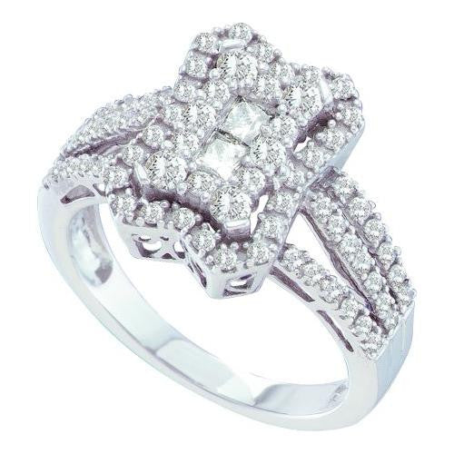 14KT White Gold 1.00CTW DIAMOND LADIES FASHION RING