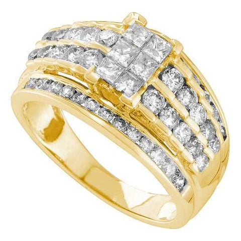 14KT Yellow Gold 1.51CTW DIAMOND INVISIBLE RING