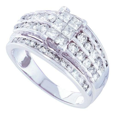 14KT White Gold 1.51CTW DIAMOND LADIES INVISIBLE RING