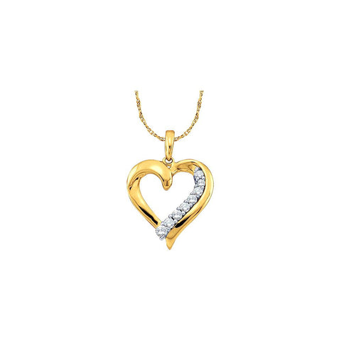 1-4CT-Diamond HEART PENDANT