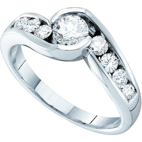 14KT White Gold 0.91CTW DIAMOND LADIES  BRIDAL  RING