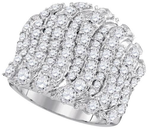 14KT White Gold 3.00CTW ROUND DIAMOND LADIES FASHION BRIDAL RING