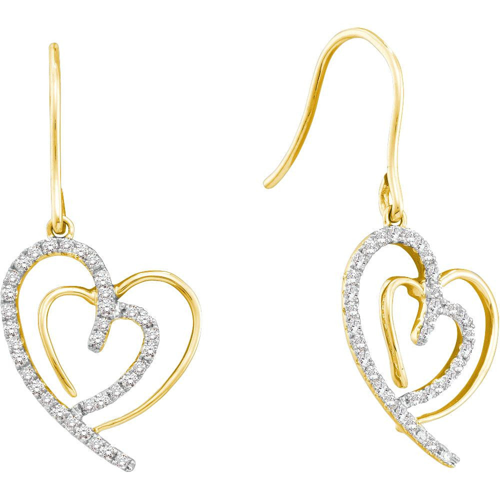 3-8CTW-Diamond HEART EARRINGS