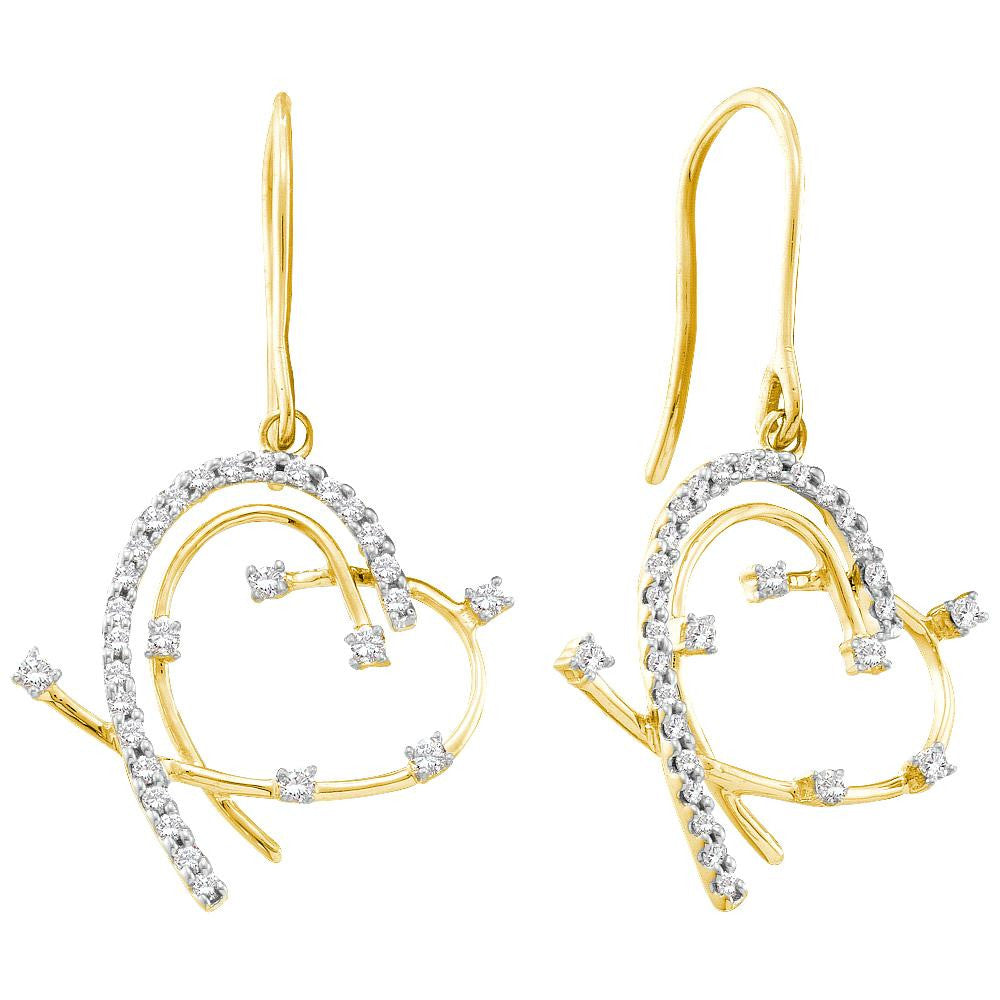 1-3CT-Diamond HEART EARRINGS