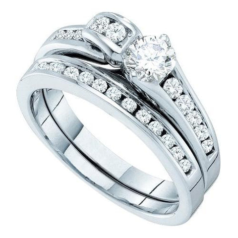 14K White-gold 0.95CTW DIAMOND LADIES BRIDAL SET