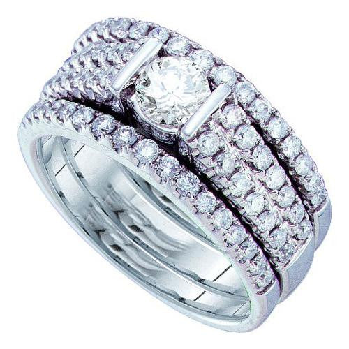 14KT White Gold 1.35CTW DIAMOND LADIES BRIDAL SET