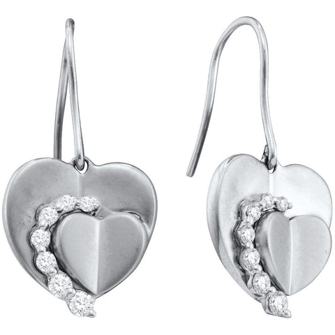 1-3CT-Diamond HEART EARRINGS