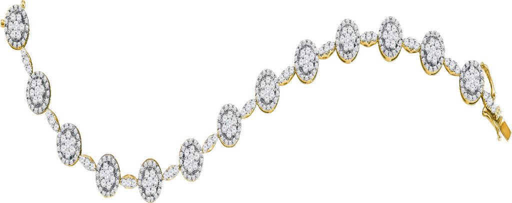 3  1-2CT-Diamond FLOWER BRACELET