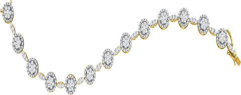 3  1-2CT-Diamond FLOWER BRACELET