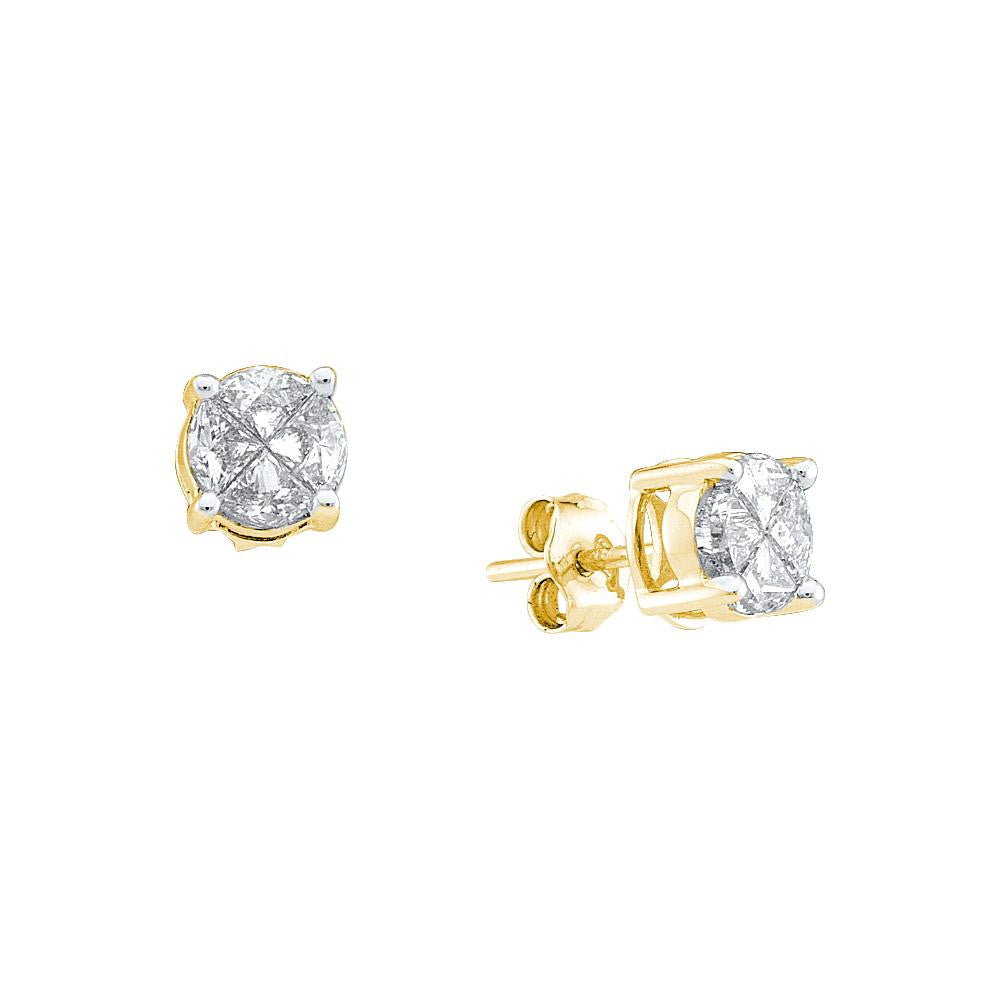 1  CT-Diamond PIE-CUT EARRING