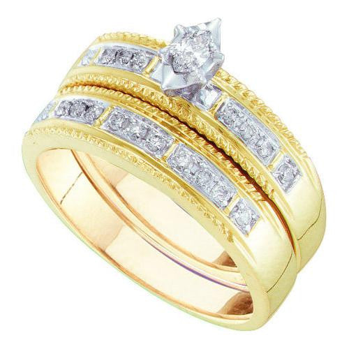 10KT White Gold 0.49CT DIAMOND LADIES FASHION TRIO SET