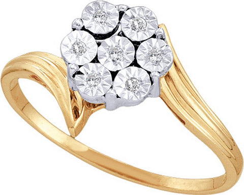 1-20CTW-Diamond FLOWER RING