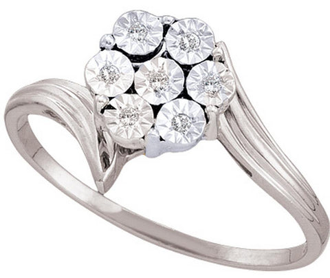 1-20CTW-Diamond FLOWER RING