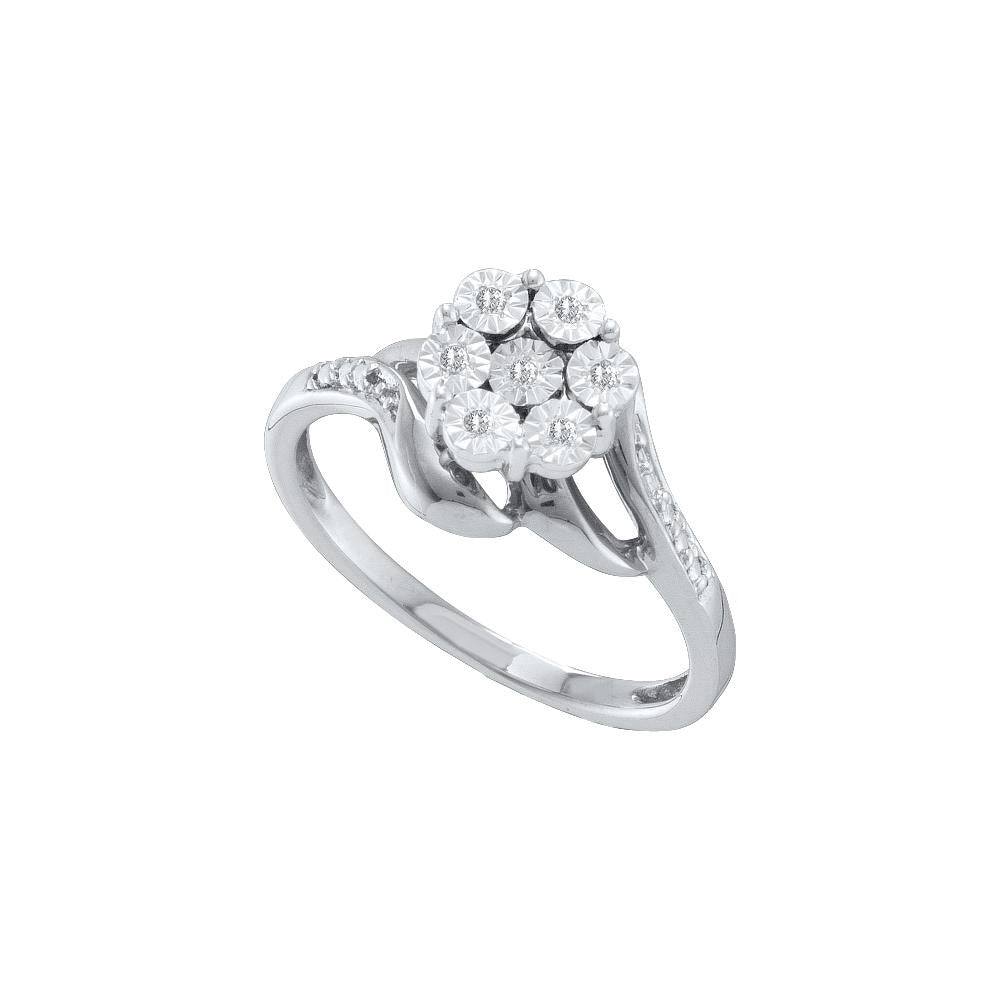 1-20CTW-Diamond FLOWER RING