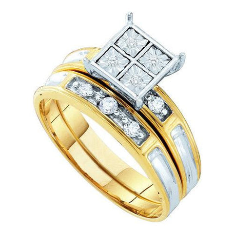 10K White-gold 0.20CT DIAMOND LADIES  TRIO SET