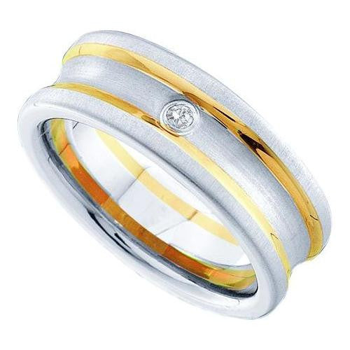 10KT Yellow Gold 0.03CTW DIAMOND  FUSION BAND