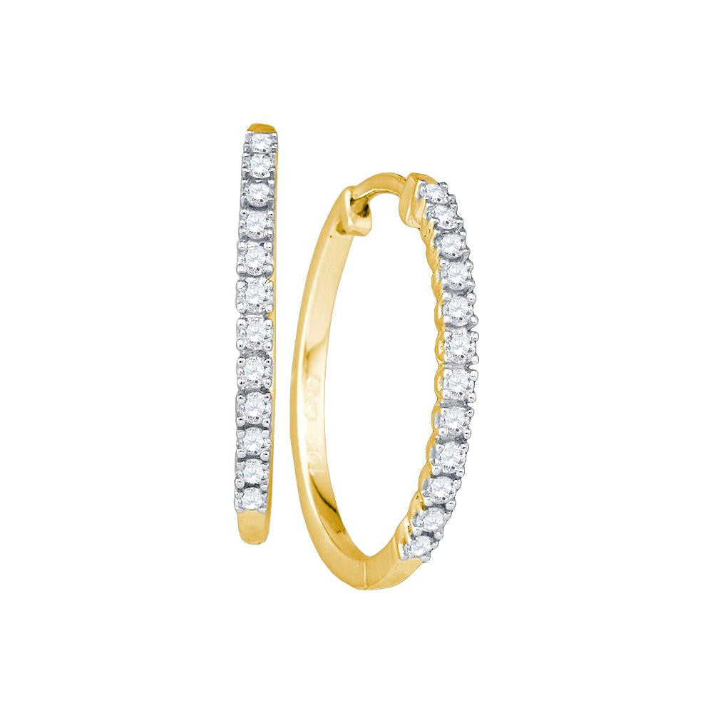 1-4CT-Diamond FASHION HOOPS