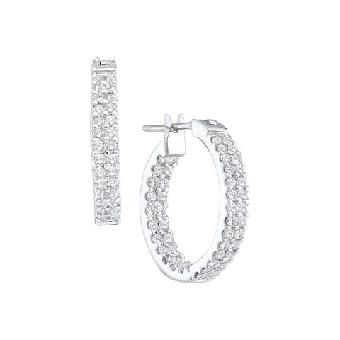 1 CT-Diamond FASHION HOOPS