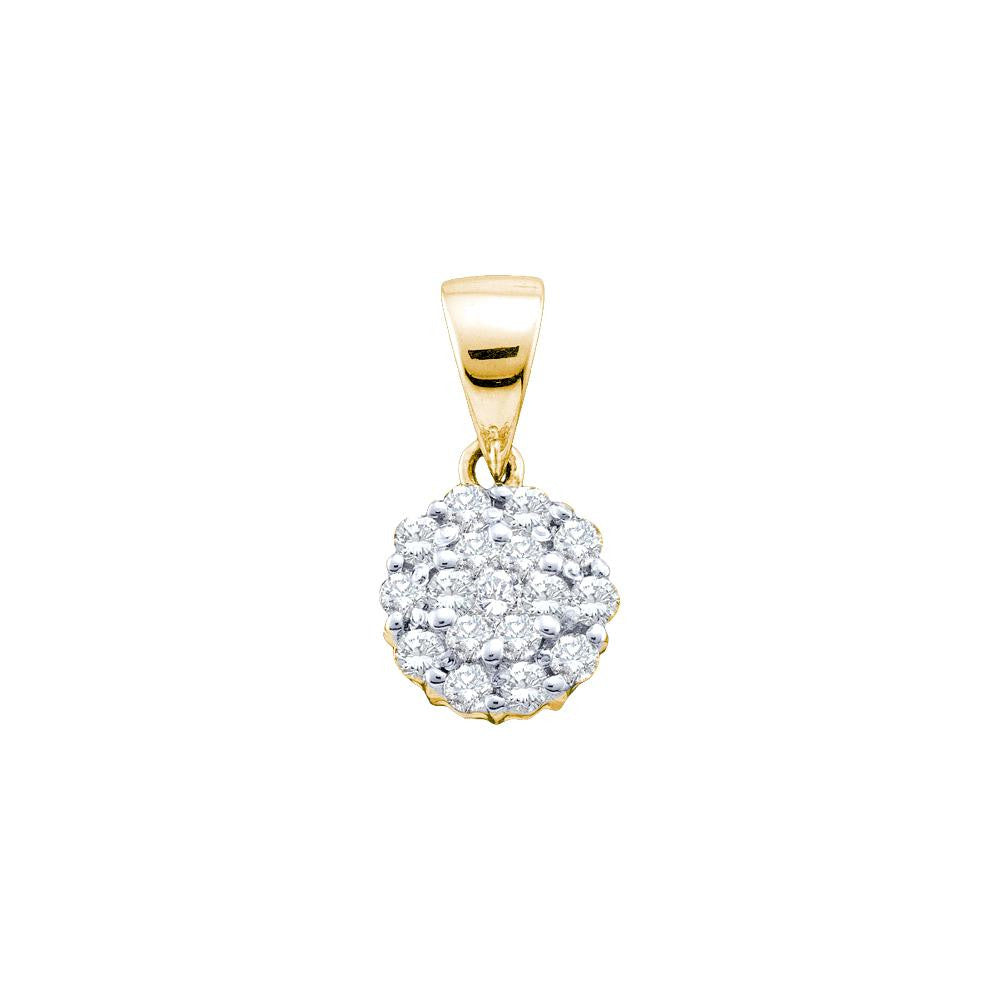 1-4CTW-Diamond FLOWER PENDANT