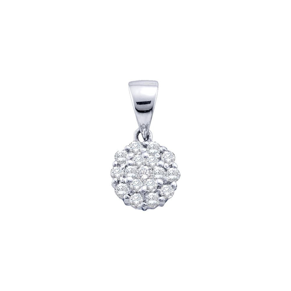 1-4CT-Diamond FLOWER PENDANT