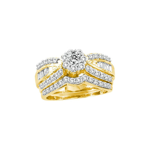 1 1-4CT-Diamond RD-CENTER BRIDAL SET