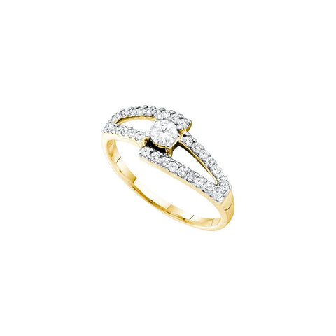 1-2CTW-Diamond RD-CENTER BRIDAL RING