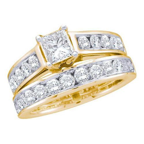 14K Yellow-gold 2.00CT DIAMOND 0.60CT-CPR BRIDAL SET