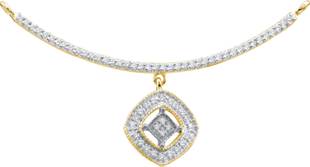 1-5CTW-Diamond SQUARE NECKLACE