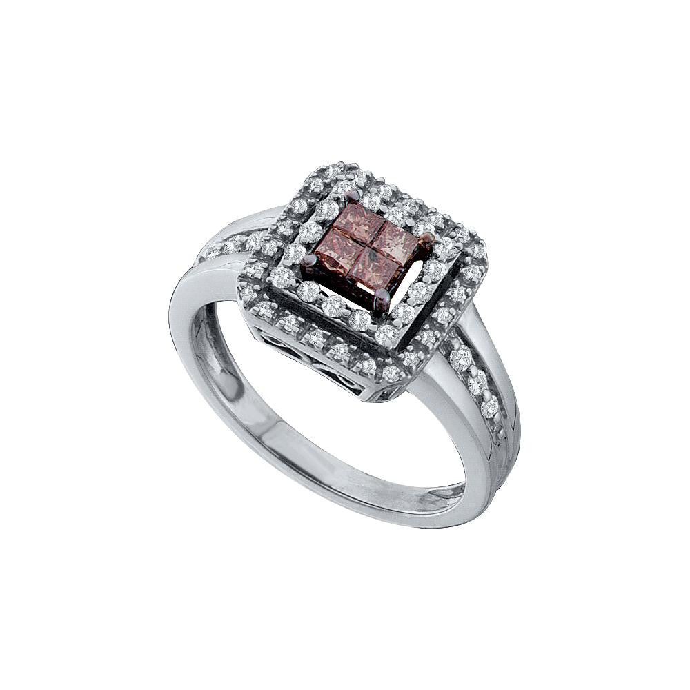 1-2CT DIAMOND INVISIBLE  BROWN RING