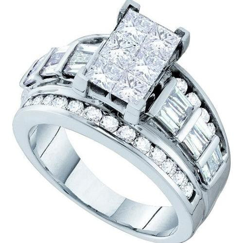 14KT White Gold 2.0CTW DIAMOND LADIES INVISIBLE  RING